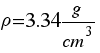 {rho=3.34{g/cm^3}}