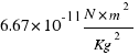 {6.67*10^-11{N*m^2}/Kg^2}