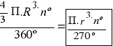 {{4/3Pi.R^3.nº}/{360º}}= tabular{11}{11}{{{Pi.r^3.nº}/{270º}}} {{4/3Pi.R^3.nº}/{360º}}= tabular{11}{11}{{{Pi.r^3.nº}/{270º}}}