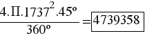 {{4.Pi.{1737^2}.45º}/{360º}= tabular{11}{11}{4739358km}} {{4.Pi.{1737^2}.45º}/{360º}= tabular{11}{11}{4739358km}}