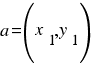 a=(x_1,y_1)