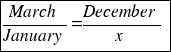 tabular{11}{11}{{{March/January}={December/x}}} tabular{11}{11}{{{March/January}={December/x}}}